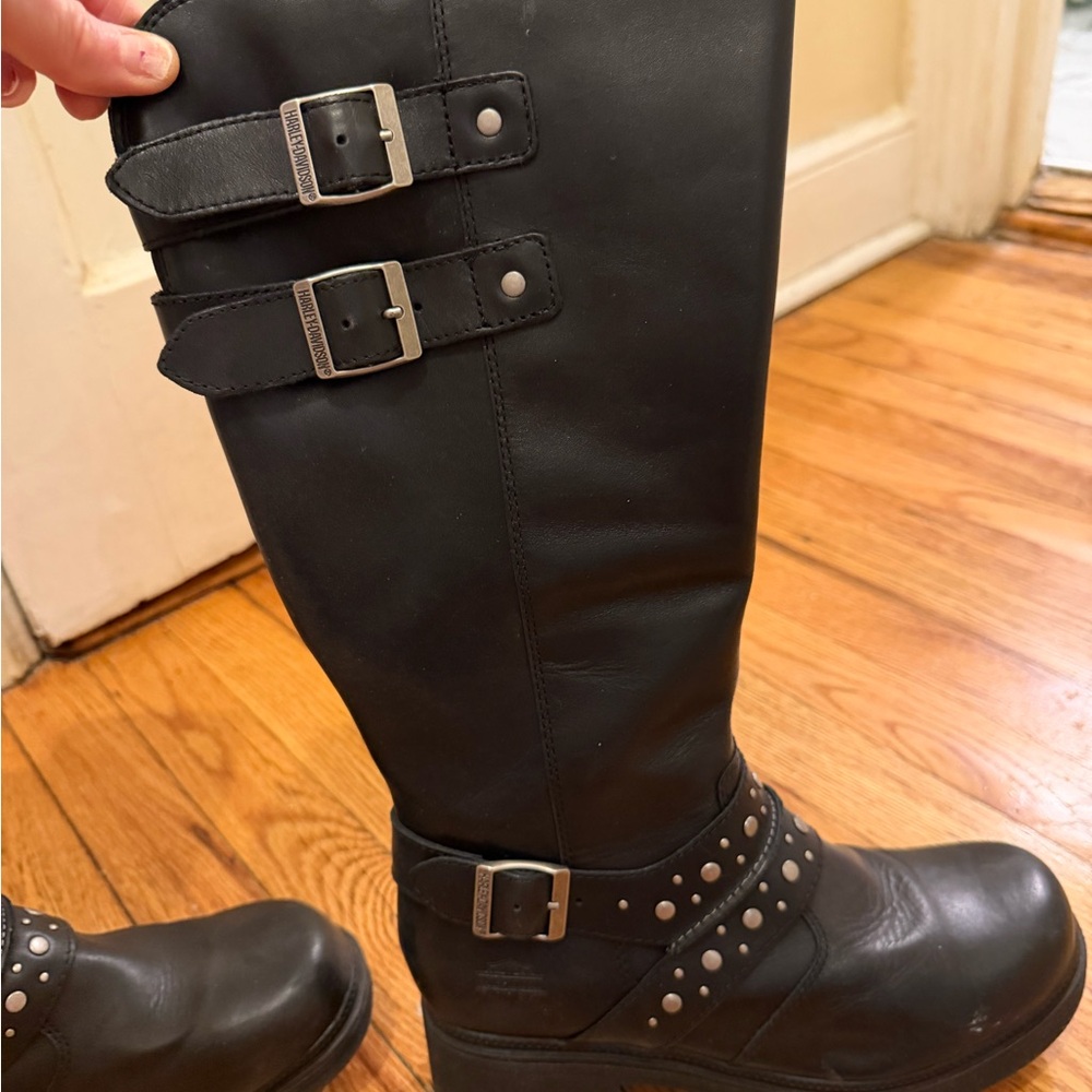 Harley-Davidson Black Textured Footwear - Picture 13 of 16
